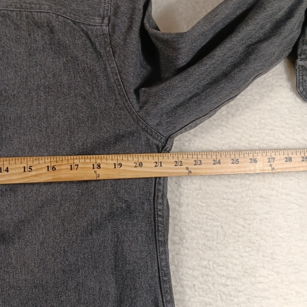 Vintage Gap Shirt Womens XL Black Denim Snap Button Western Cowgirl Y2K - Picture 9 of 11